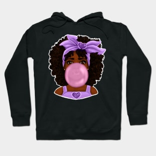 Purple Bubble Gum | Pretty Girl Art Design Hoodie